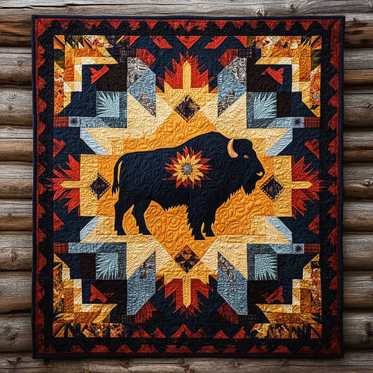 Prairie Soul Bison Quilt Blanket