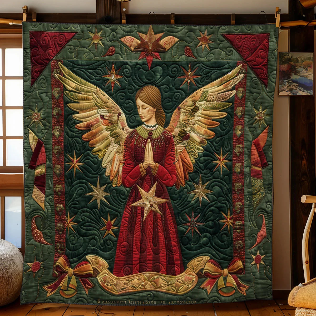Pray Angel Quilt Blanket