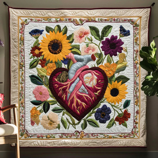 Precious Heart Quilt Blanket