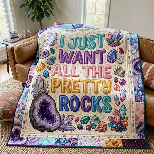 Pretty Rocks Paradise Quilt Blanket