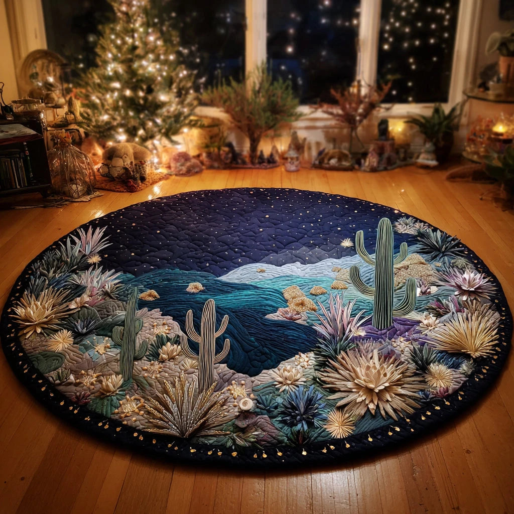 Prickly Charm Quilted Round Mat
