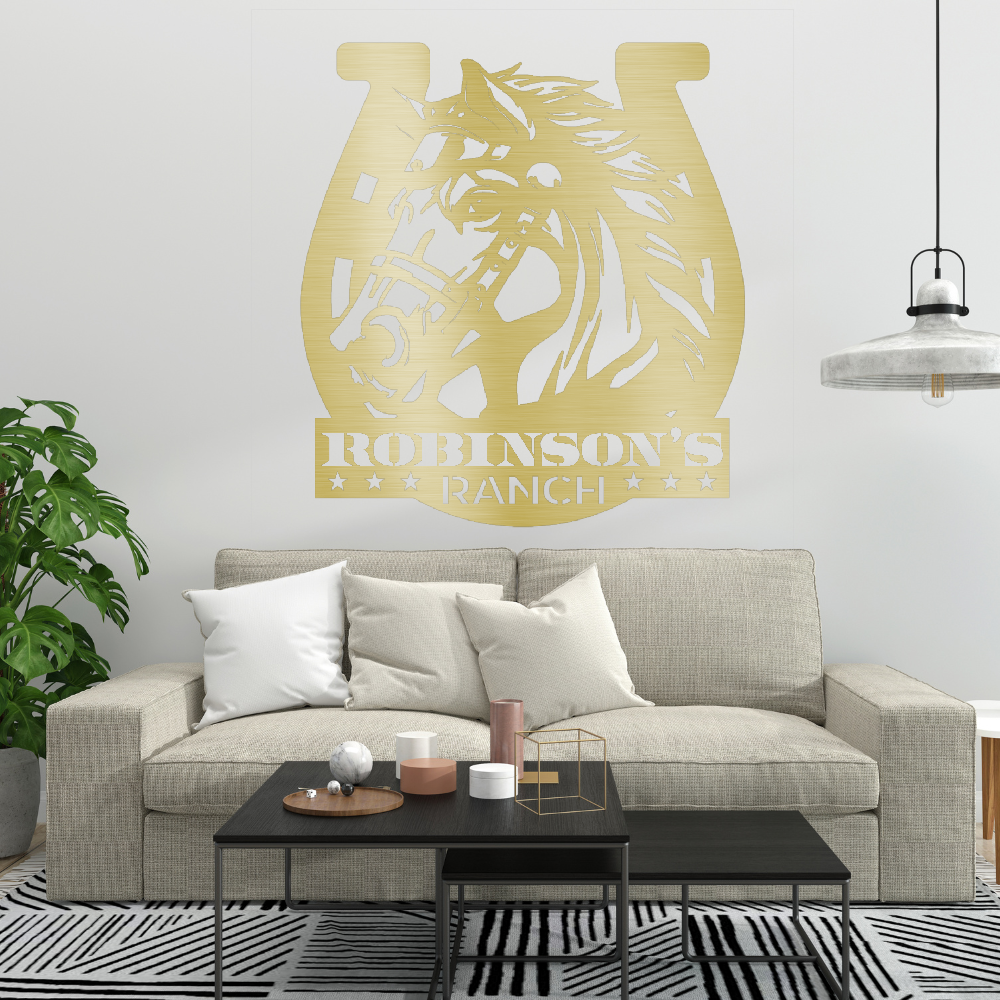 Custom Ranch Sign Steel Wall Decor