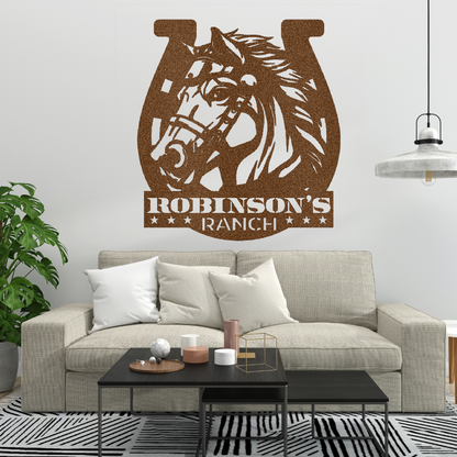 Custom Ranch Sign Steel Wall Decor