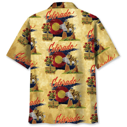Proud Colorado Hawaiian Shirt, custom shirt gift for men