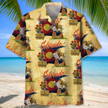 Proud Colorado Hawaiian Shirt, custom shirt gift for men (view 2)