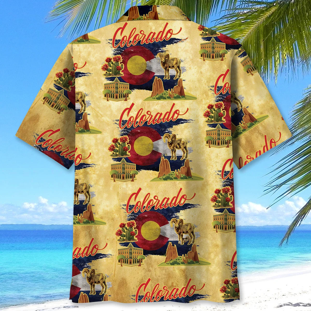 Proud Colorado Hawaiian Shirt, custom shirt gift for men (view 3)