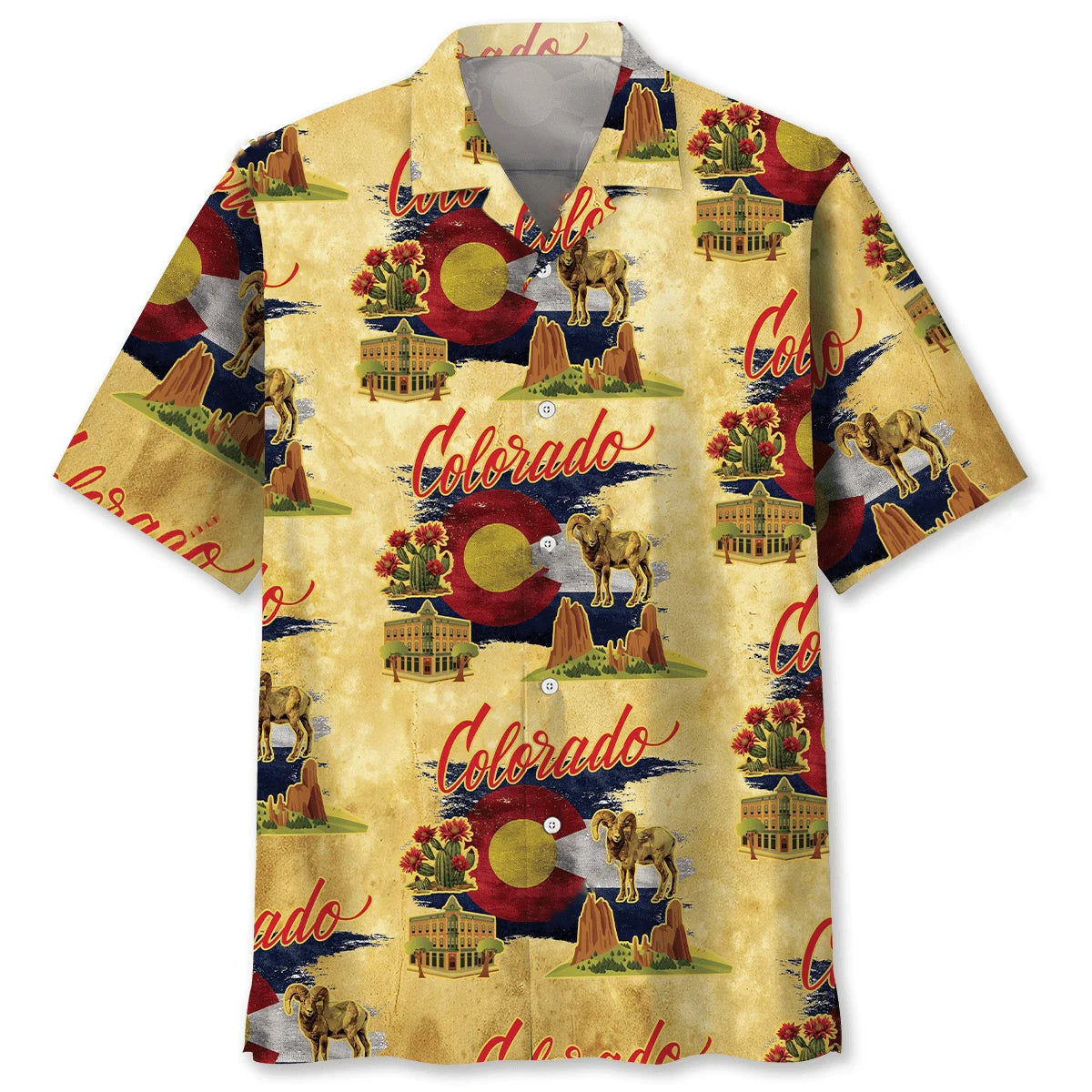 Proud Colorado Hawaiian Shirt, custom shirt gift for men (view 4)