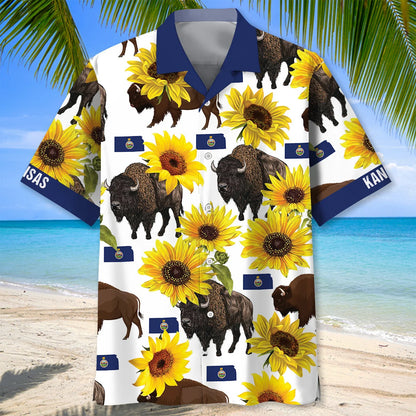 Proud Kansas State Hawaiian Shirt, custom shirt gift for men