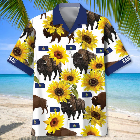 Proud Kansas State Hawaiian Shirt, custom shirt gift for men