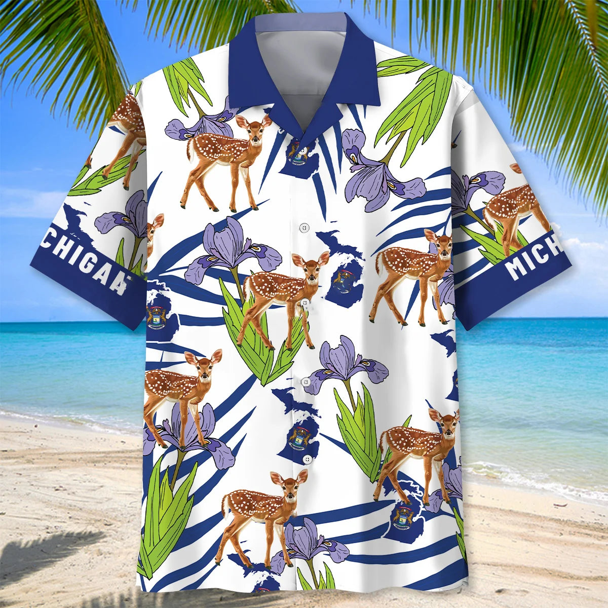 Proud Michigan State Hawaiian Shirt, custom shirt gift for men