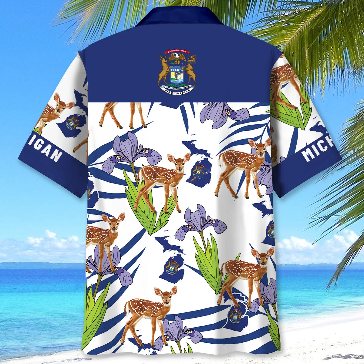 Proud Michigan State Hawaiian Shirt, custom shirt gift for men (view 3)
