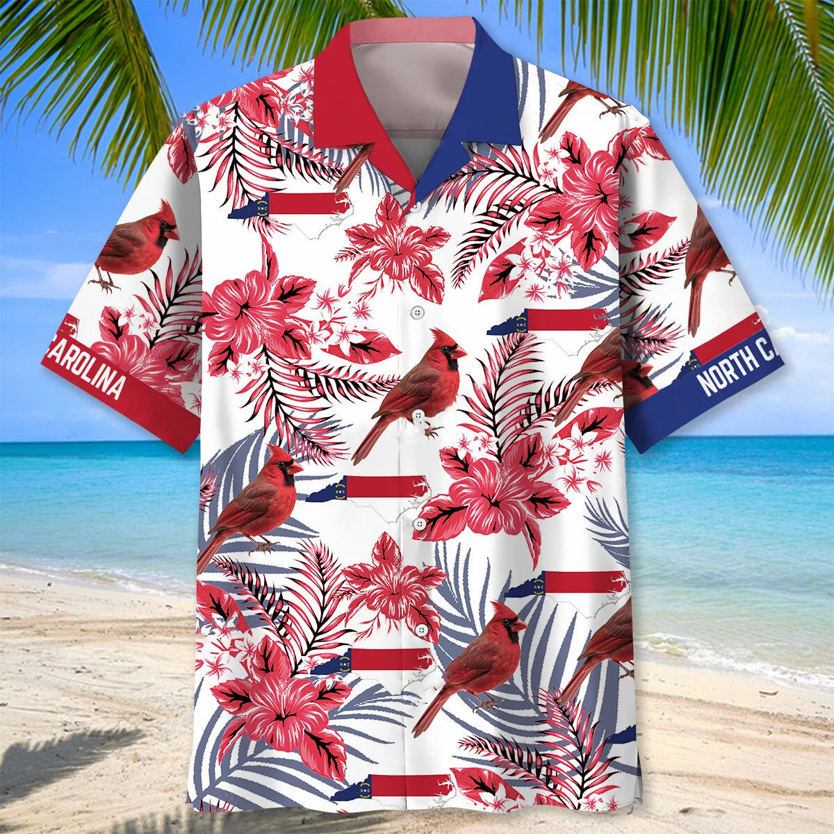Proud North Carolina State Hawaiian Shirt, custom shirt gift for men