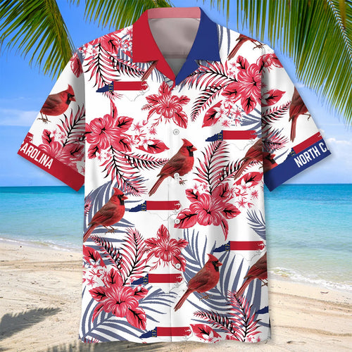 Proud North Carolina State Hawaiian Shirt, custom shirt gift for men