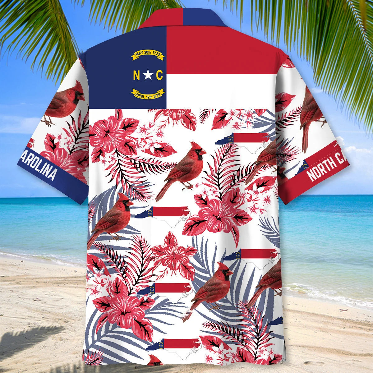Proud North Carolina State Hawaiian Shirt, custom shirt gift for men (view 3)