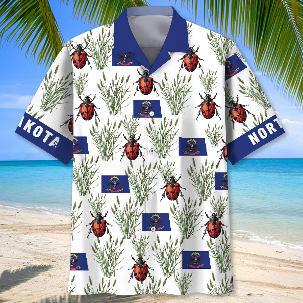Proud North Dakota State Hawaiian Shirt, custom shirt gift for men (view 2)
