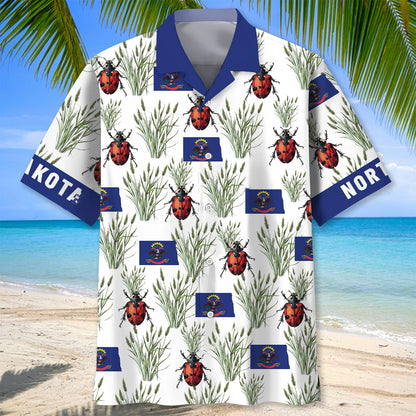 Proud North Dakota State Hawaiian Shirt, custom shirt gift for men (view 2)