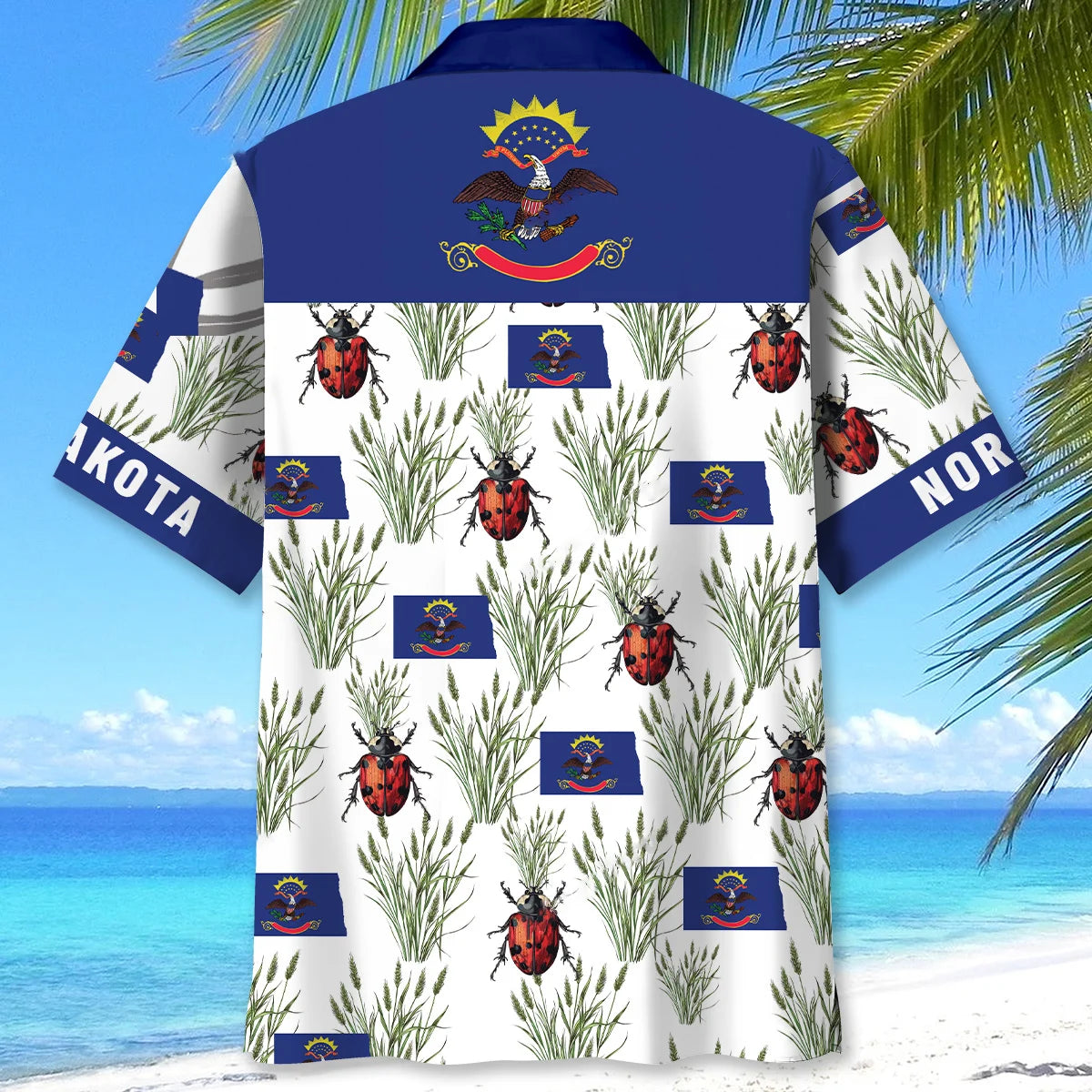 Proud North Dakota State Hawaiian Shirt, custom shirt gift for men (view 3)