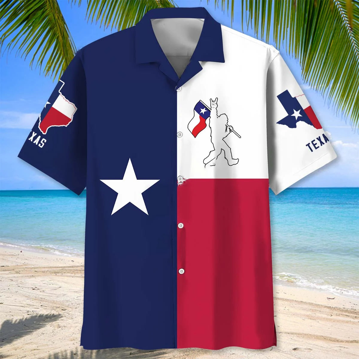 Proud Texas Hawaiian Shirt, custom shirt gift for men (view 2)