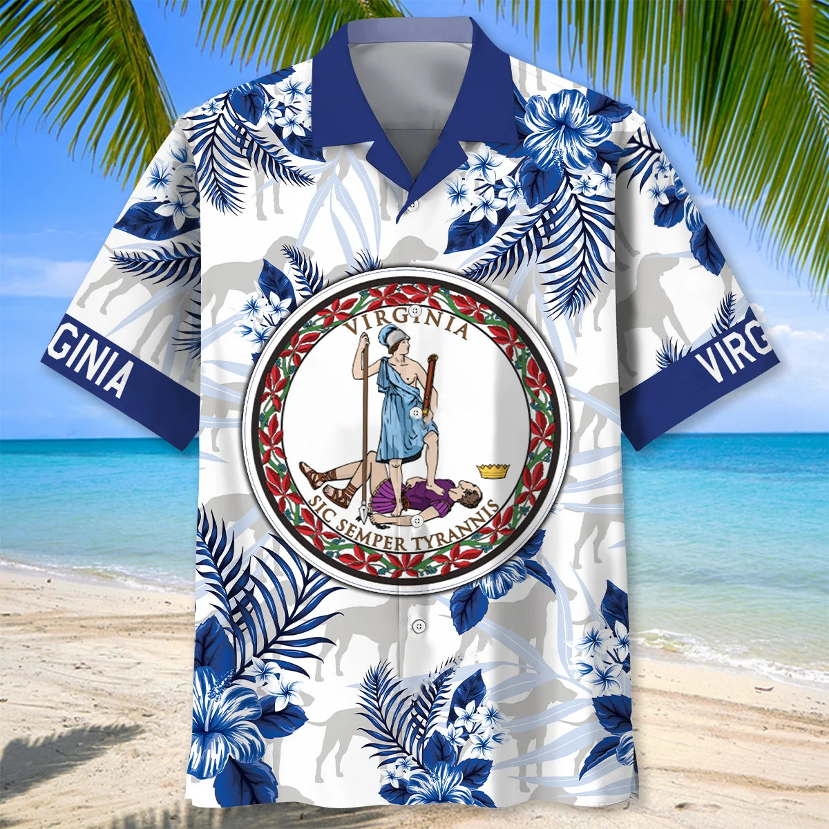 Proud Virginia State Hawaiian Shirt, custom shirt gift for men