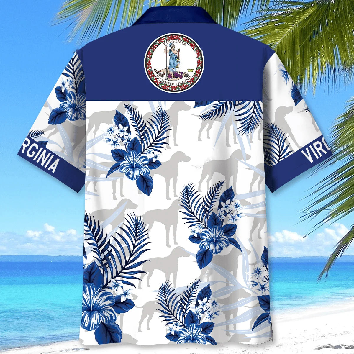 Proud Virginia State Hawaiian Shirt, custom shirt gift for men (view 3)