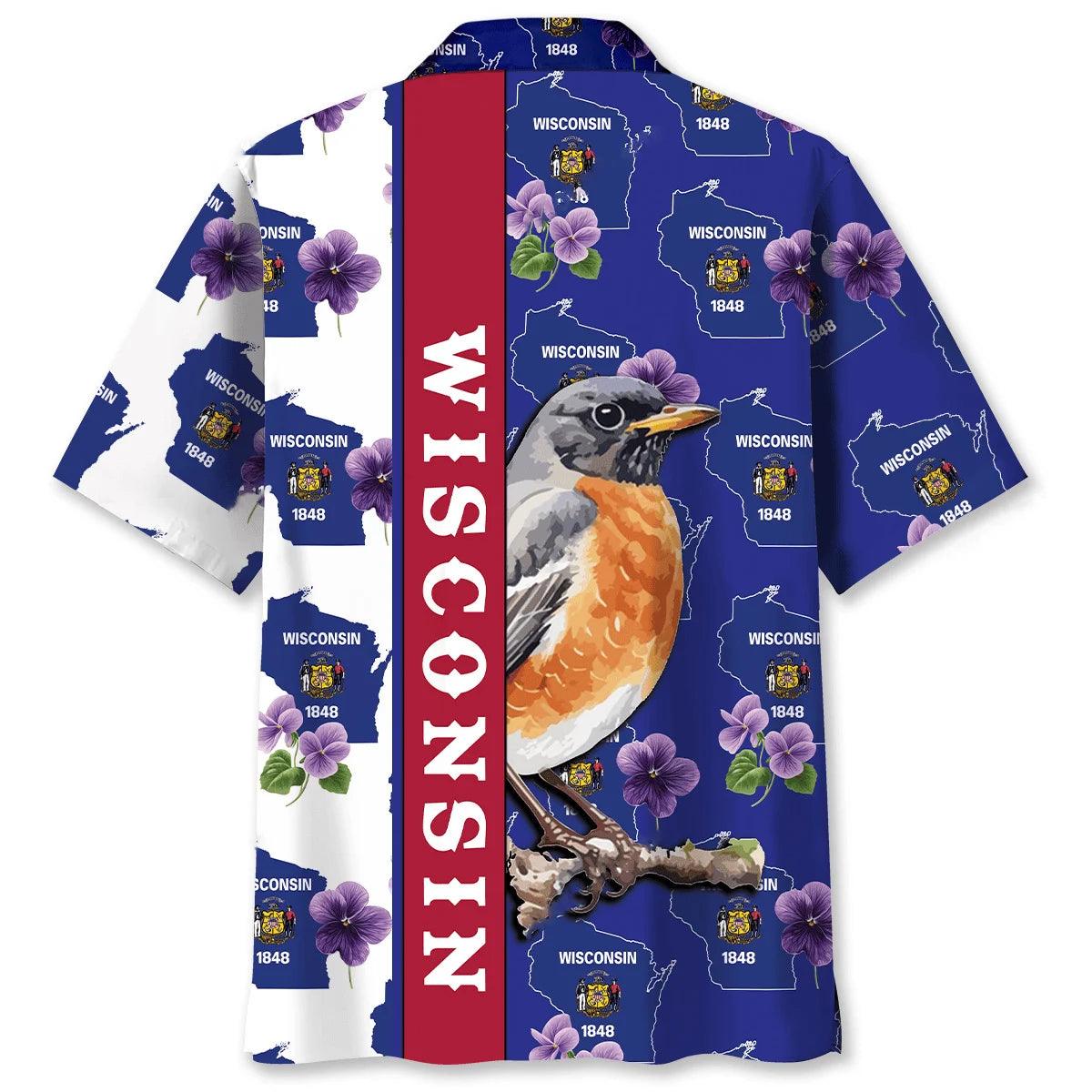 Proud Wisconsin Hawaiian Shirt, custom shirt gift for men