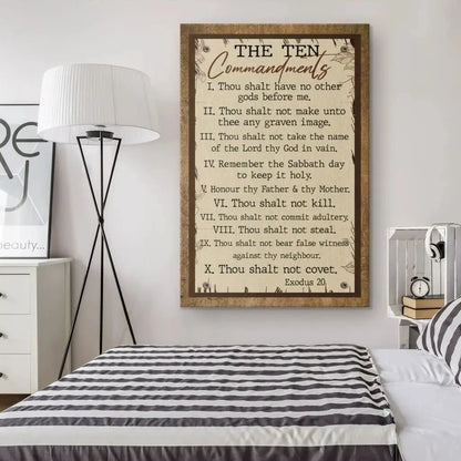 10 commandments wall art canvas (view 8)