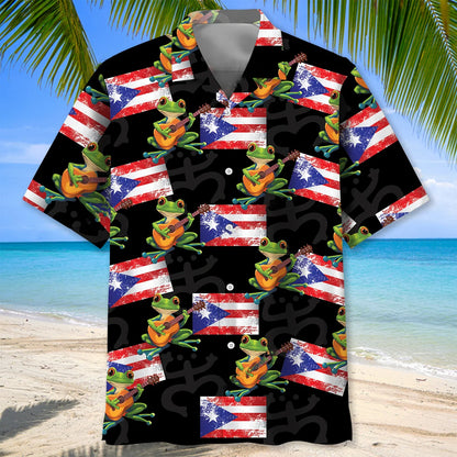 Puerto Rico Hawaiian Shirt, custom shirt gift for men