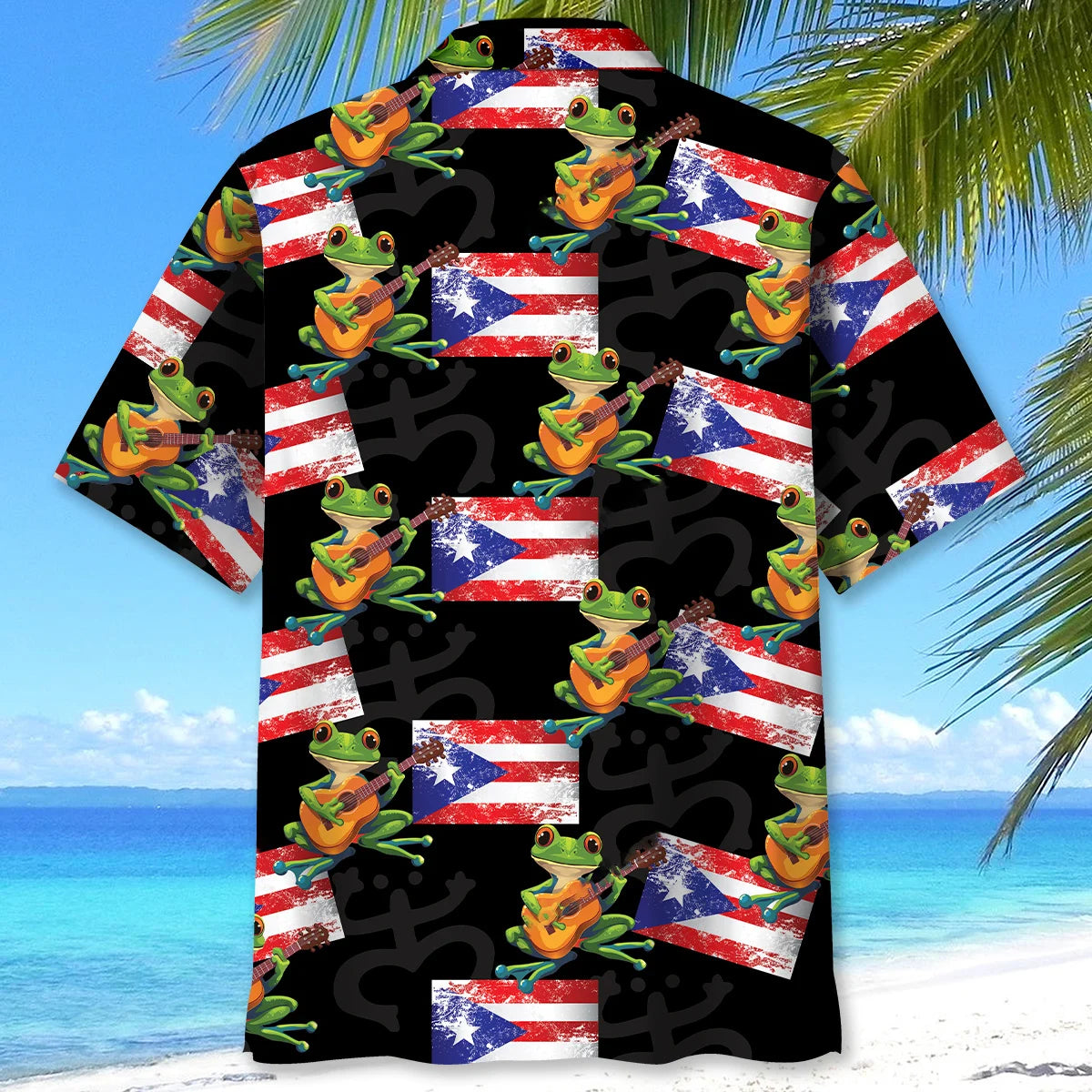 Puerto Rico Hawaiian Shirt, custom shirt gift for men (view 3)