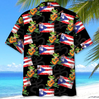 Puerto Rico Hawaiian Shirt, custom shirt gift for men (view 3)