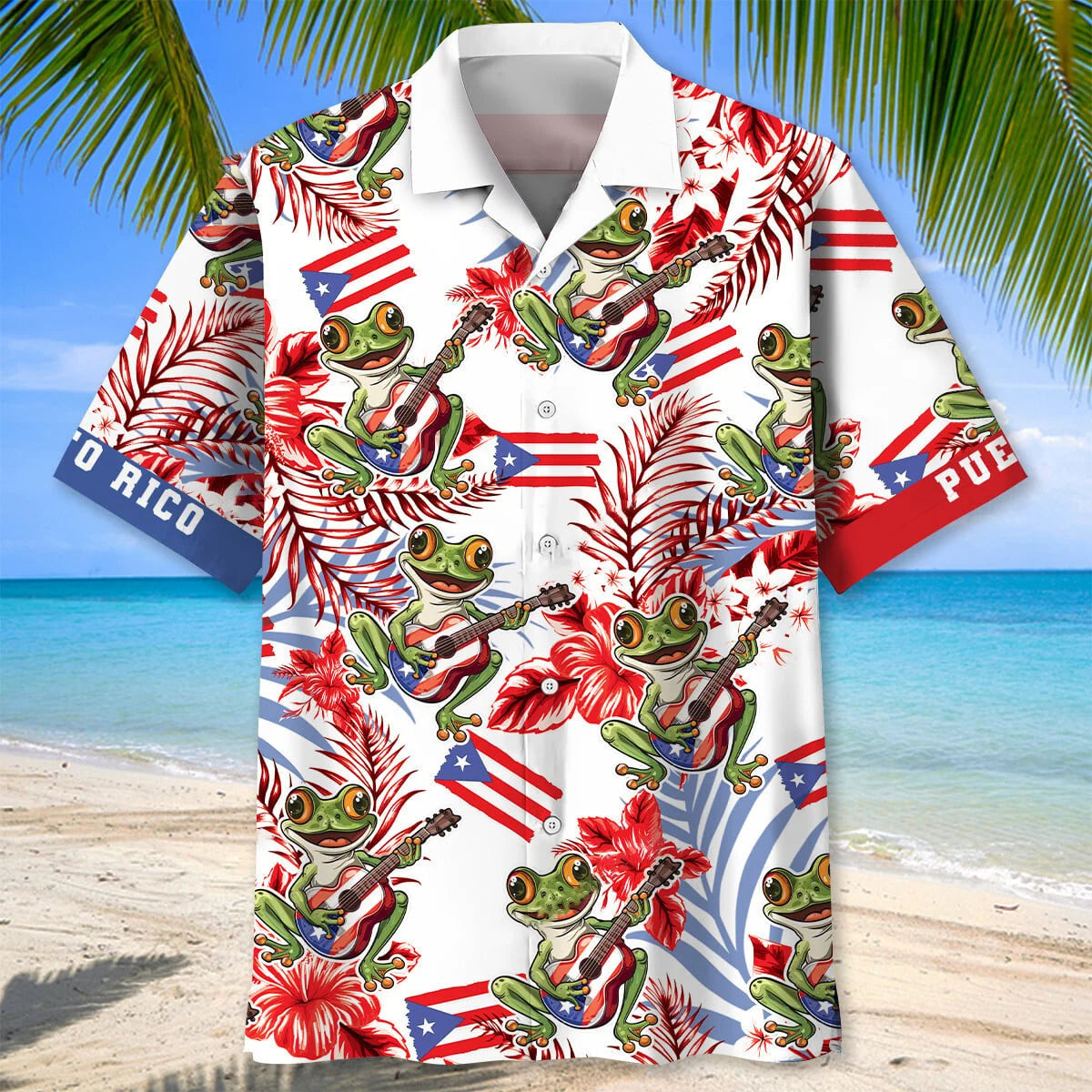 Puerto Rico Proud Hawaiian Shirt, custom shirt gift for men