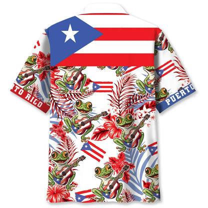 Puerto Rico Proud Hawaiian Shirt, custom shirt gift for men (view 2)