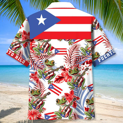 Puerto Rico Proud Hawaiian Shirt, custom shirt gift for men (view 3)