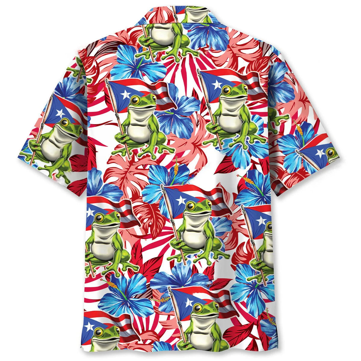 Puerto Rico Tropical Hawaiian Shirt, custom shirt gift for men (view 2)