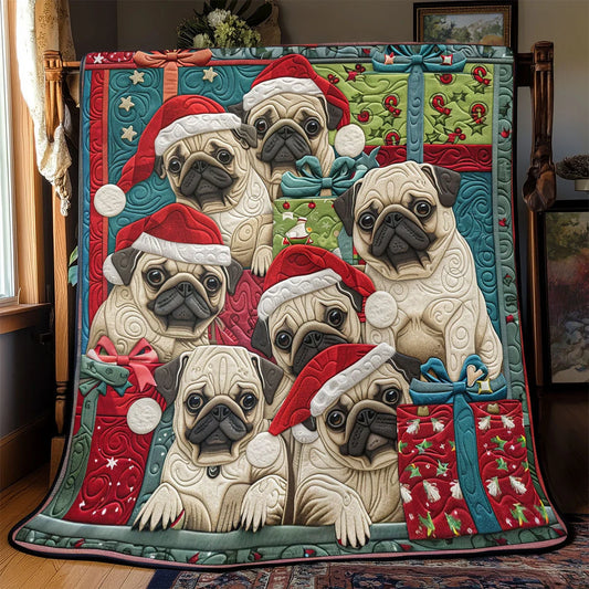 Pug Party Quilt Blanket