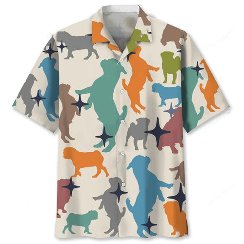 Pugs Hawaiian Shirt, custom shirt gift for men
