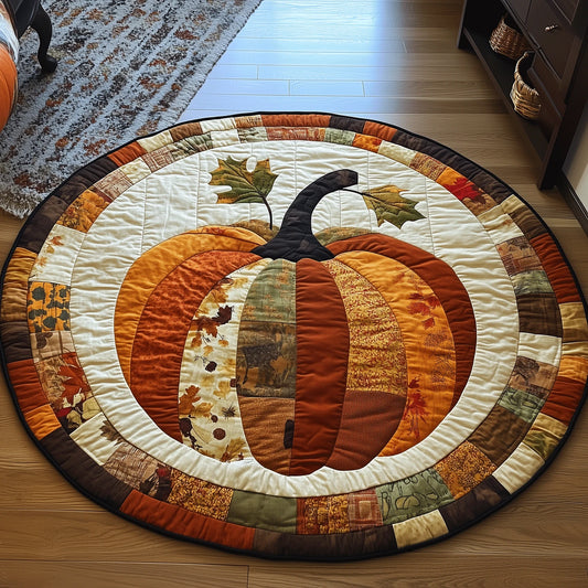 Pumkin Fest Quilted Round Mat