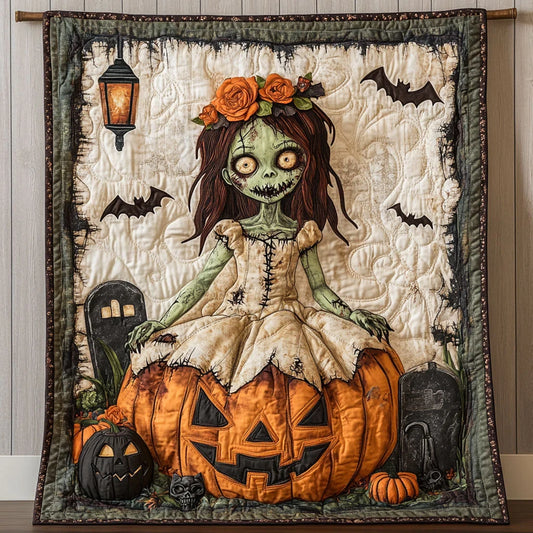 Pumpkin Bride Quilt Blanket