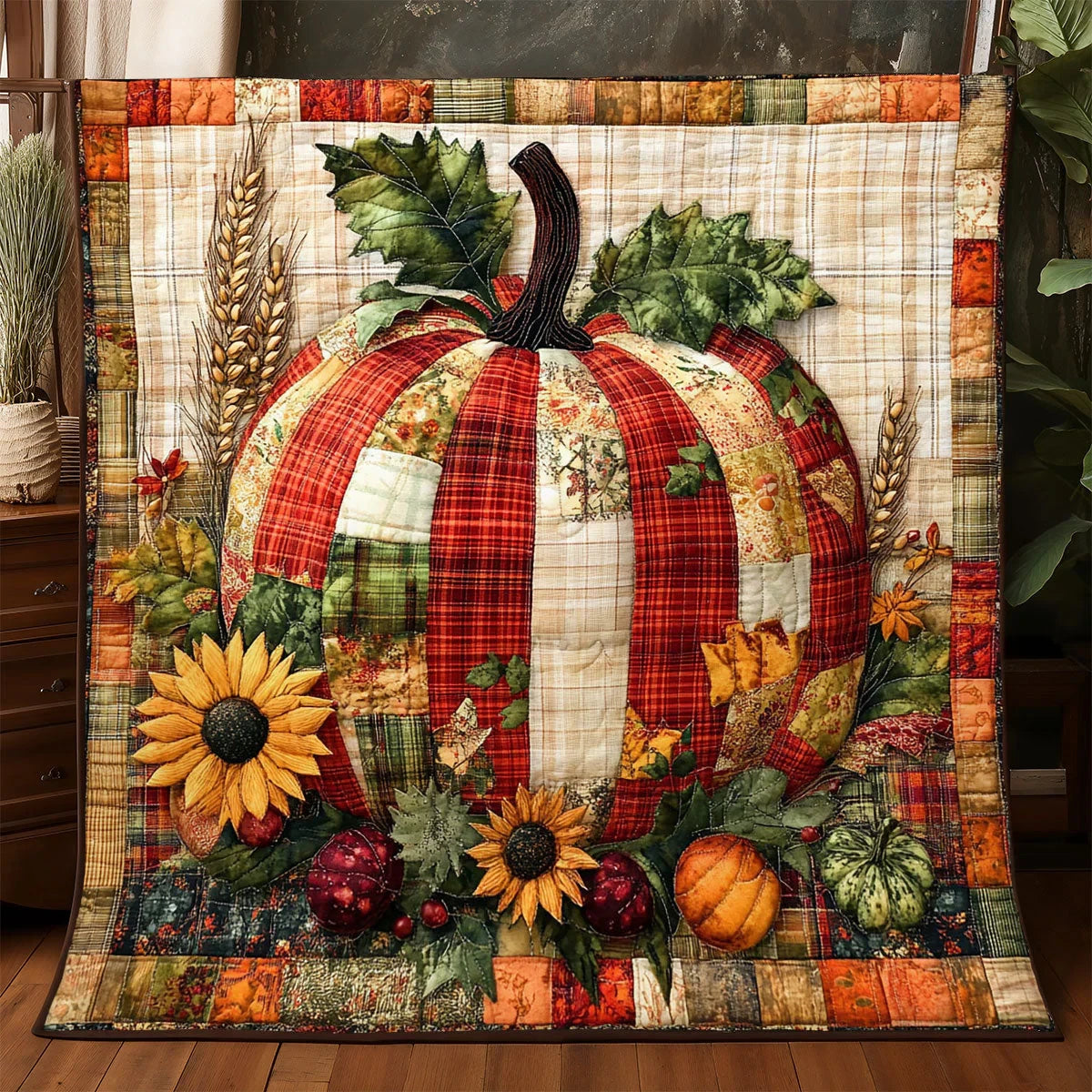Pumpkin Delight Quilt Blanket