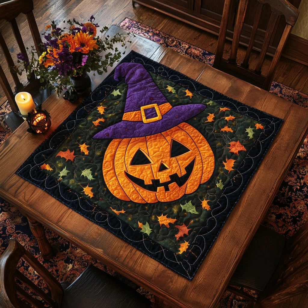 Pumpkin Path Quilted Table Topper