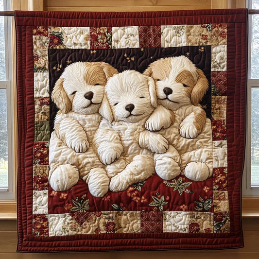 Puppy Dream Nest Quilt Blanket