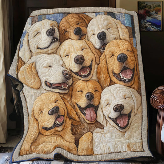 Puppy Joy Quilt Blanket