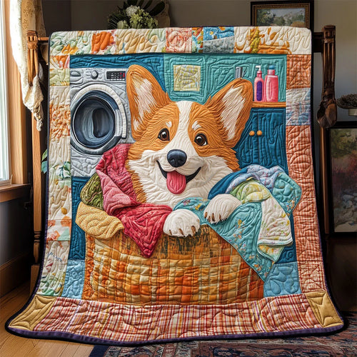 Puppy Washing Quilt Blanket