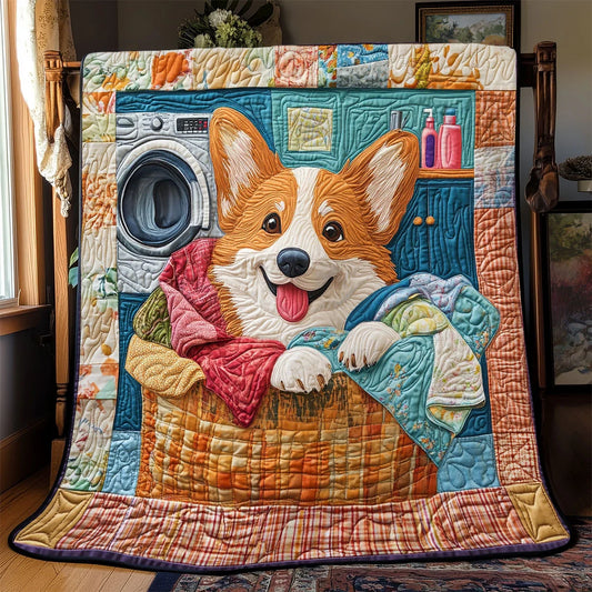Puppy Washing Quilt Blanket