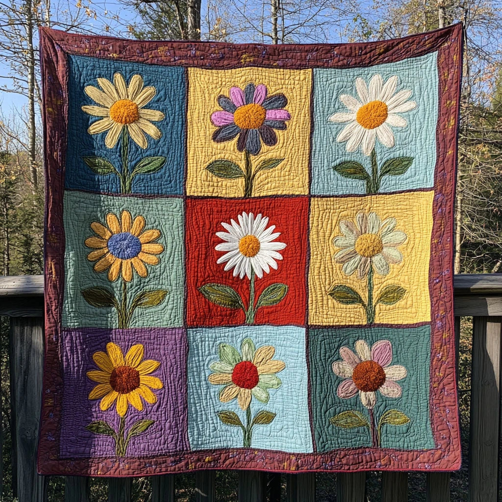 Pure Daisy Quilt Blanket