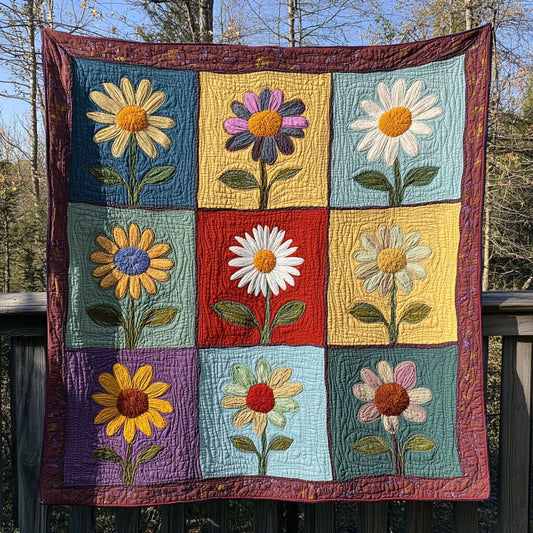 Pure Daisy Quilt Blanket