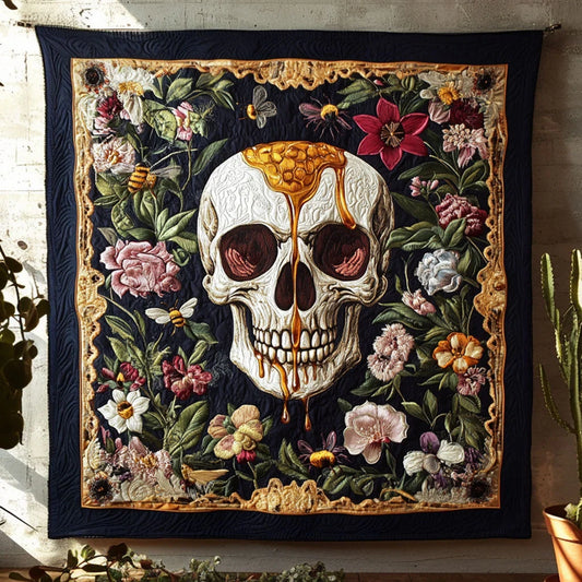 Pure Honey Skull Quilt Blanket