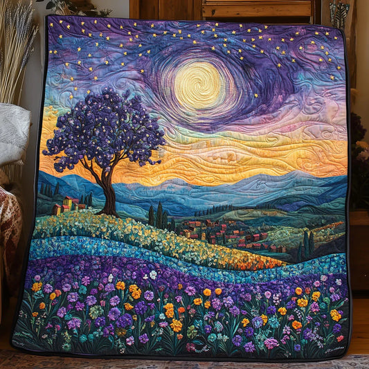 Purple Blossoms Quilt Blanket