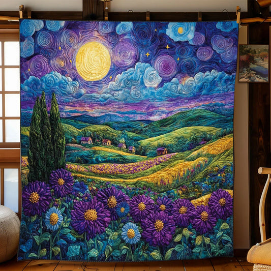 Purple Garden Quilt Blanket