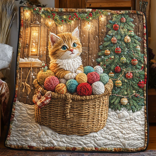 Purrfect Christmas Tangle Quilt Blanket