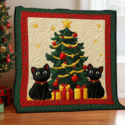 Purrfect Christmas Quilt Blanket